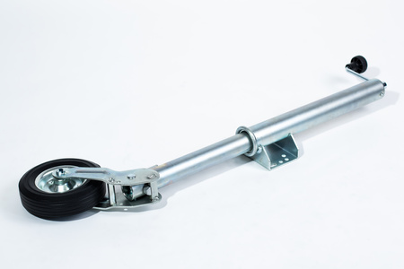 Koło podporowe PRUFTREX automatyczne, średnica rury 60 x 4 mm, obciążenie 250 kg, wymiary koła 200x60 mm, pełna guma, KPPRUA003