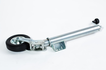 Koło podporowe PRUFTREX automatyczne, średnica rury 60 x 4 mm, obciążenie 250 kg, wymiary koła 200x60 mm, pełna guma, KPPRUA003