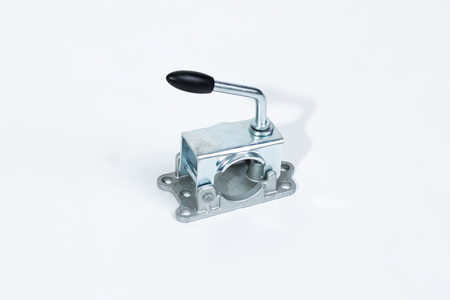 Obejma żeliwna koła podporowego PRUFTREX uchwyt zaciskowy ŻELIWNY, średnica rury 48 mm, obciążenie 250 kg, KOPRUA003