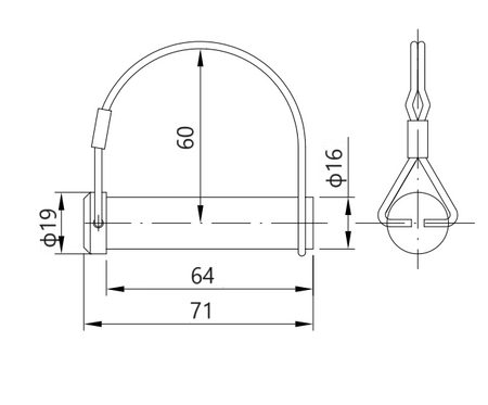 Uchwyt zawiasu do burt PRUFTREX zdejmowany, grubość 4 mm wymiary 50x30x38,5 mm, ZUPRUA003