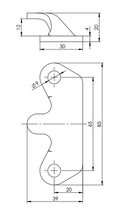 Zapinacz burtowy PRUFTREX obciążenie 800kg montaż 9 mm ZAPRUA002