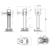 Noga podporowa wychylna 500 kg PRUFTREX 365mm PNPRUB002