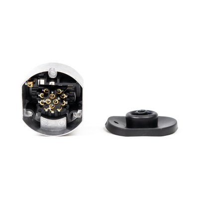 Gniazdo do przyczepy PRUFTREX 13-PIN 12V Alu + uszczelka, GNPRUC002