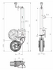 Koło podporowe automatyczne 60 mm, obciążenie 500 kg, wymiary koła 230x80 mm, pełna guma, Heavy Duty  11002699