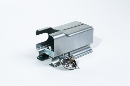 Zabezpieczenie zaczepu haka z zamkiem PRUFTREX Wymiary 213x129x118 mm OZPRUA001