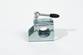 Obejma koła podporowego ze składanym uchwytem PRUFTREX uchwyt zaciskowy, średnica rury 60 mm, obciążenie 500 kg, KOPRUA004