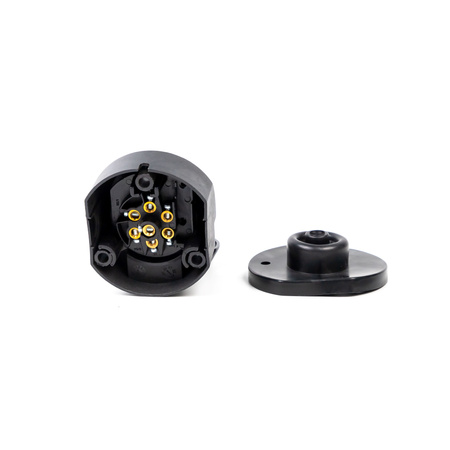 Gniazdo do przyczepy PRUFTREX 7-PIN 12V PVC + uszczelka, GNPRUC004