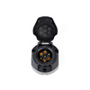 Gniazdo do przyczepy PRUFTREX 7-PIN 12V PVC + uszczelka, GNPRUC004