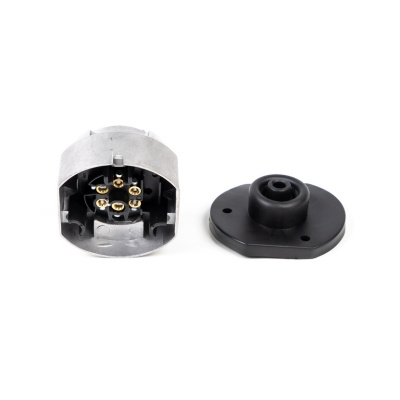 Gniazdo do przyczepy PRUFTREX 7-PIN 12V Alu + uszczelka, GNPRUC006