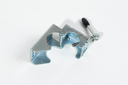 Obejma koła podporowego ze składanym uchwytem PRUFTREX uchwyt zaciskowy, średnica rury 60 mm, obciążenie 500 kg, KOPRUA004