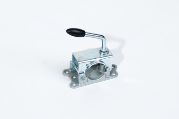 Obejma żeliwna koła podporowego PRUFTREX uchwyt zaciskowy ŻELIWNY, średnica rury 48 mm, obciążenie 250 kg, KOPRUA003