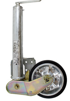 Koło podporowe Ø60mm, automatyczne składane 200x60mm, wysokość 550mm, nośność 500kg, 9otworowy kołnierz